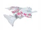 2023-2025 Kawasaki ZX6R Motorcycle Fairings - Black White with Flower UK Manufacturers