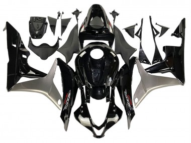 2007-2008 Honda CBR600RR Motorcycle Fairing Kits - Silver Glossy Black UK Manufacturers