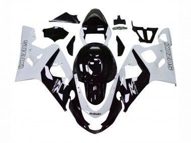 2004-2005 Suzuki GSXR 600 / GSXR 750 Motorcycle Fairings - White Black UK Manufacturers