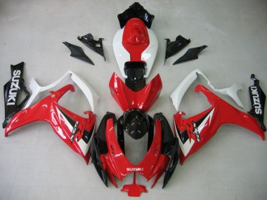 2006-2007 Suzuki GSXR 600 / GSXR 750 Motorcycle Fairing - White Red Glossy Black UK Manufacturers