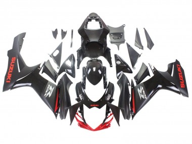 2011-2024 Suzuki GSXR 600 / GSXR 750 Motorcycle Fairings - Black Grey Red Line UK Manufacturers