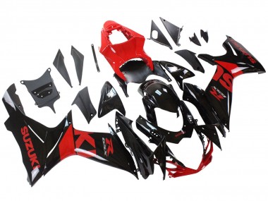 2011-2024 Suzuki GSXR 600 / GSXR 750 Motorcycle Fairing Kits - Red Glossy Black UK Manufacturers