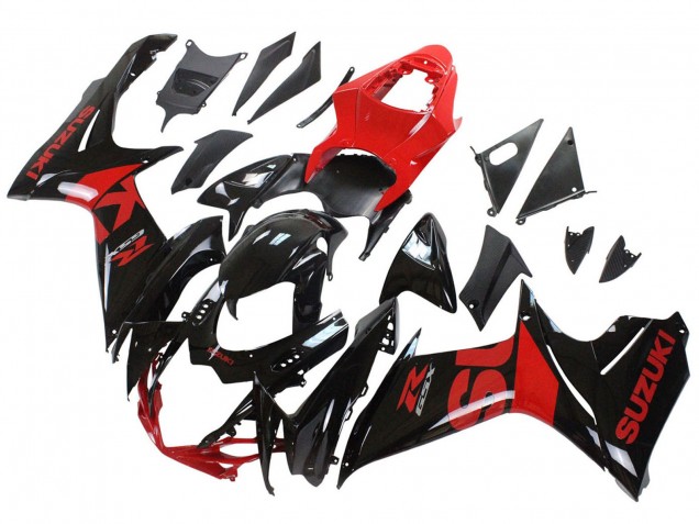 2011-2024 Suzuki GSXR 600 / GSXR 750 Motorcycle Fairing Kits - Red Glossy Black UK Manufacturers