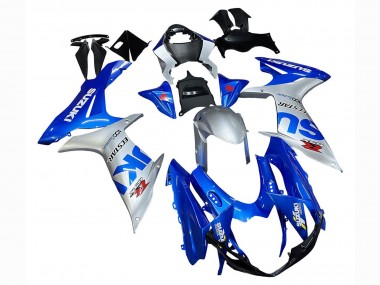 2011-2024 Suzuki GSXR 600 / GSXR 750 Motorcycle Fairings - Blue Silver Ecstar UK Manufacturers