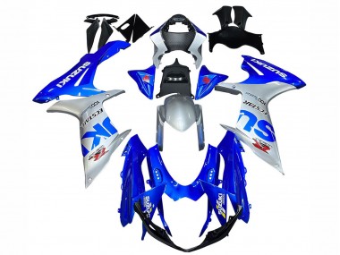 2011-2024 Suzuki GSXR 600 / GSXR 750 Motorcycle Fairings - Blue Silver Ecstar UK Manufacturers