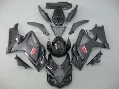 2007-2008 Suzuki GSXR 1000 Motorcycle Fairings - Matte Black Glossy Black UK Manufacturers