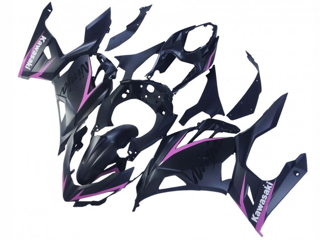 2018-2024 Kawasaki Ninja 400 Motorcycle Fairings - Matte Black Pink UK Manufacturers