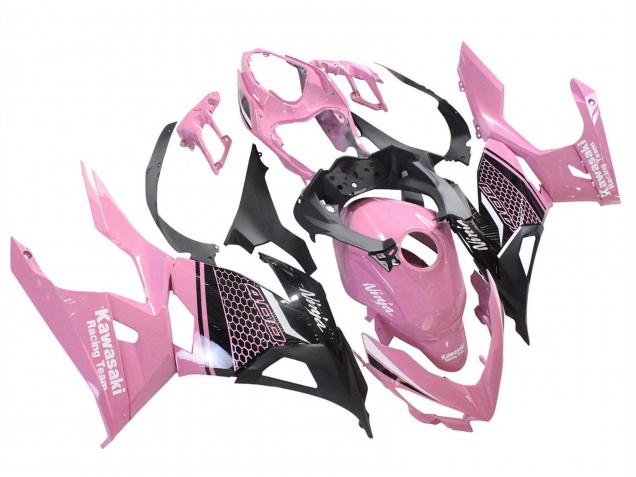 2018-2024 Kawasaki Ninja 400 Motorcycle Fairings - Pink Matte Black Honeycomb UK Manufacturers
