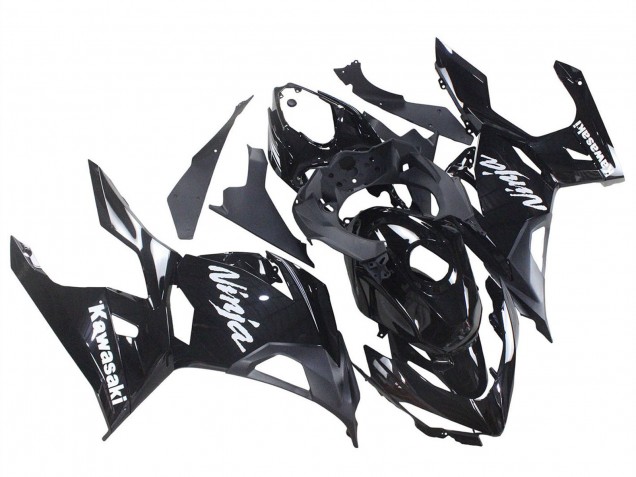 2018-2024 Kawasaki Ninja 400 Motorcycle Fairings - Glossy Black Matte Black White Decals UK Manufacturers