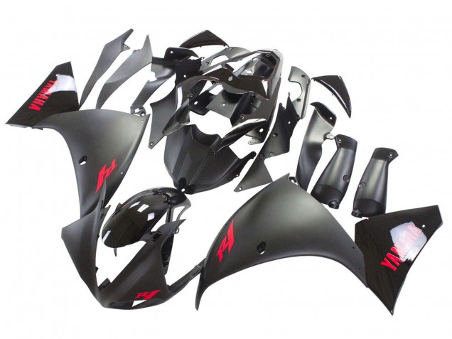 2009-2011 Yamaha YZF 1000 R1 Motorcycle Fairing - Matte Black Red Decal UK Manufacturers