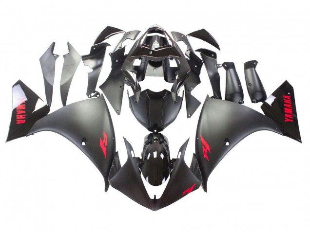 2009-2011 Yamaha YZF 1000 R1 Motorcycle Fairing - Matte Black Red Decal UK Manufacturers