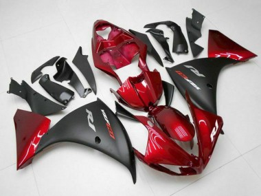 2009-2011 Yamaha YZF 1000 R1 Motorcycle Fairings - Red Matte Black UK Manufacturers