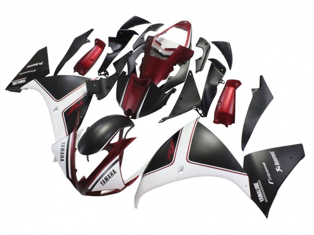 2009-2011 Yamaha YZF 1000 R1 Motorcycle Fairings - Red White Matte Black UK Manufacturers