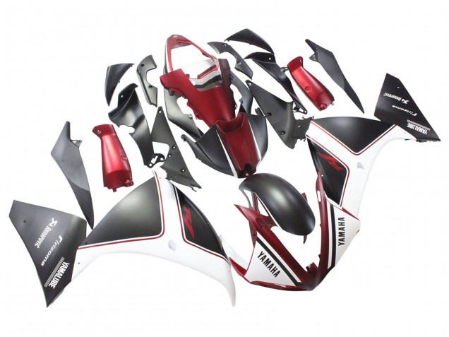 2009-2011 Yamaha YZF 1000 R1 Motorcycle Fairings - Red White Matte Black UK Manufacturers