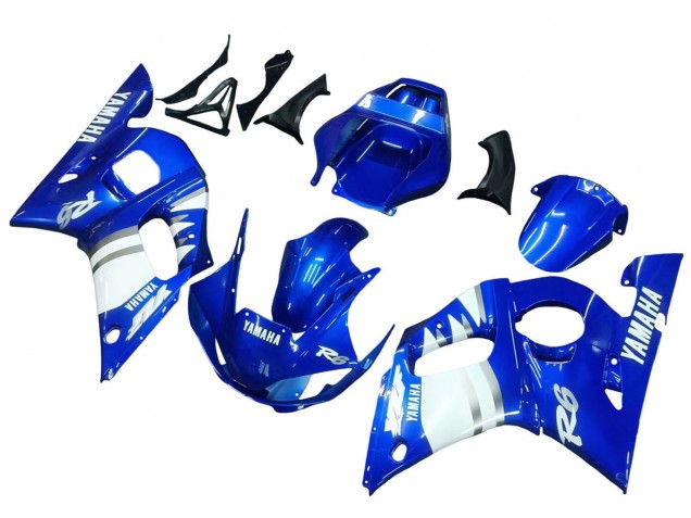 1998-2002 Yamaha YZF 600 R6 Motorcycle Fairings - Blue White UK Manufacturers