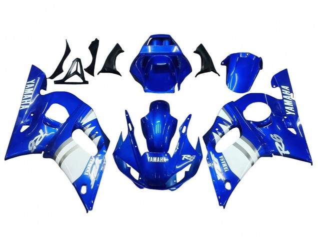 1998-2002 Yamaha YZF 600 R6 Motorcycle Fairings - Blue White UK Manufacturers