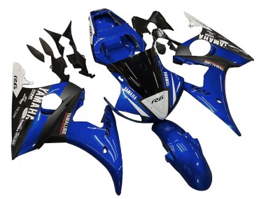 2006-2009 Yamaha YZF R6S Motorcycle Fairings - Blue White Glossy Black Yamalube UK Manufacturers