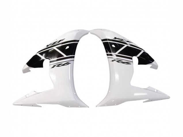 2006-2009 Yamaha YZF R6S Motorcycle Fairings - White Glossy Black UK Manufacturers