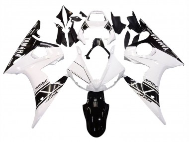 2006-2009 Yamaha YZF R6S Motorcycle Fairings - White Glossy Black UK Manufacturers
