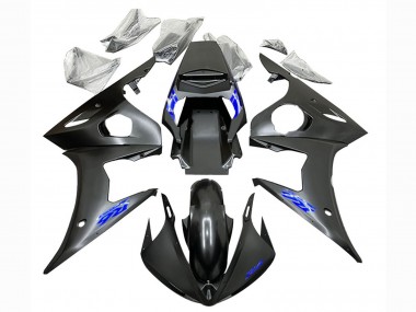 2006-2009 Yamaha YZF R6S Motorcycle Fairings - Matte Black Blue UK Manufacturers