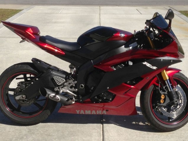 2006-2007 Yamaha YZF 600 R6 Motorcycle Fairing - Red Matte Black UK Manufacturers