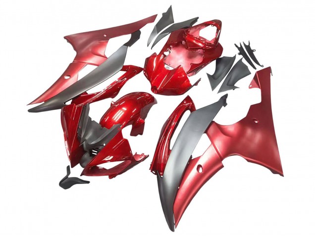 2008-2016 Yamaha YZF 600 R6 Motorcycle Fairings - Red Grey UK Manufacturers