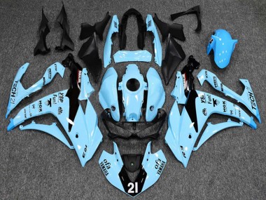2015-2018 Yamaha YZF R3/R25 Motorcycle Fairings - Light Blue Black Yamalube 21 UK Manufacturers