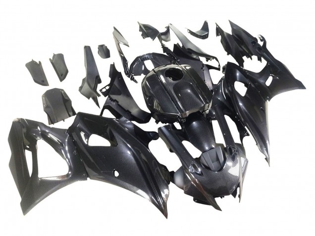 2021-2024 Yamaha YZF R7 Motorcycle Fairings - Black Carbon Fiber Carbon Fiber UK Manufacturers