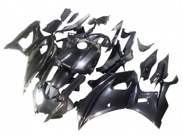 2021-2024 Yamaha YZF R7 Motorcycle Fairings - Black Carbon Fiber Carbon Fiber UK Manufacturers