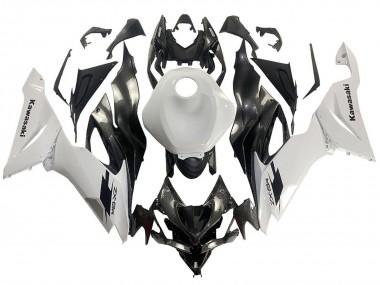 2019-2022 Kawasaki ZX6R Motorcycle Fairings - White Black Carbon Fiber UK Manufacturers