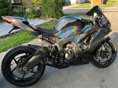 2019-2022 Kawasaki ZX6R Motorcycle Fairings - Black Rainbow UK Manufacturers