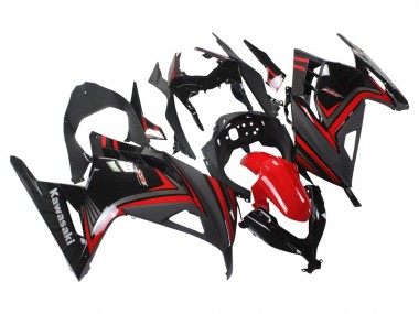 2013-2024 Kawasaki EX300 Motorcycle Fairings - Red Black UK Manufacturers