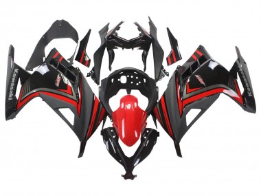 2013-2024 Kawasaki EX300 Motorcycle Fairings - Red Black UK Manufacturers