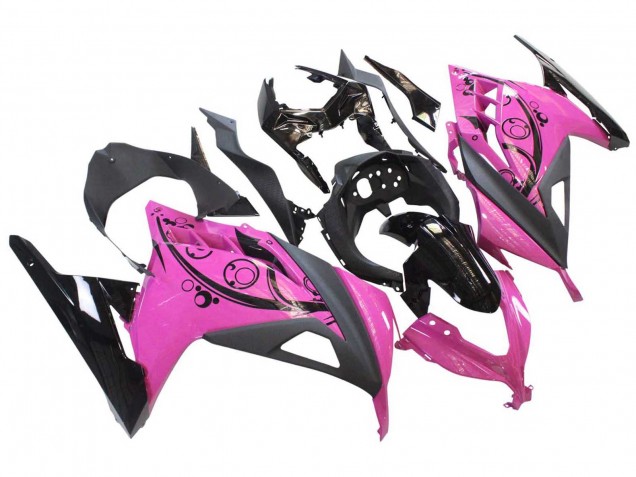 2013-2024 Kawasaki EX300 Motorcycle Fairings - Pink Black UK Manufacturers