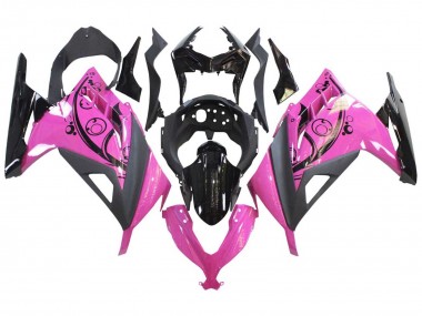 2013-2024 Kawasaki EX300 Motorcycle Fairings - Pink Black UK Manufacturers