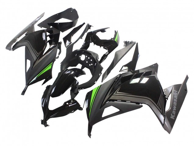 2013-2024 Kawasaki EX300 Motorcycle Fairings - Glossy Black Matte Black Green UK Manufacturers