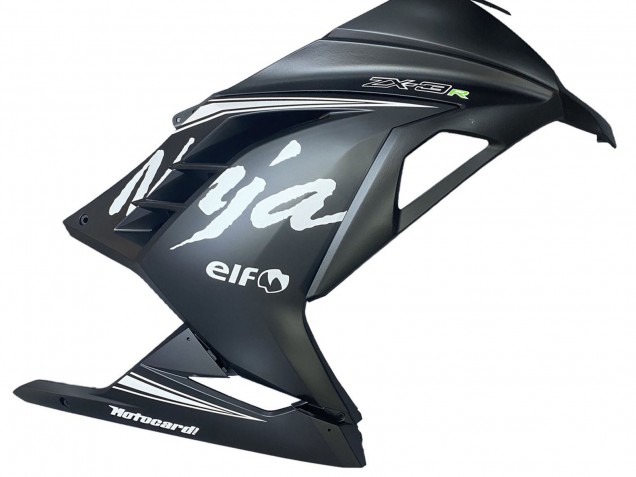 2013-2024 Kawasaki EX300 Motorcycle Fairings - Matte Black White Elf Snow UK Manufacturers