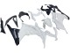 2013-2024 Kawasaki EX300 Motorcycle Fairings - White Black UK Manufacturers