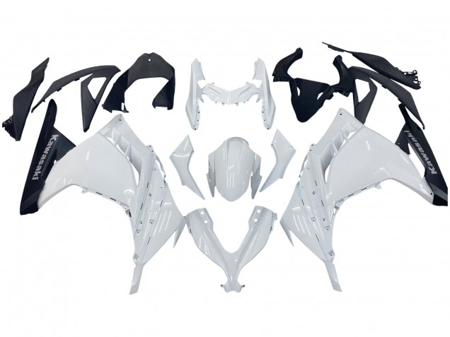 2013-2024 Kawasaki EX300 Motorcycle Fairings - White Black UK Manufacturers