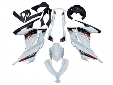 2013-2024 Kawasaki EX300 Motorcycle Fairings - White Red Black UK Manufacturers