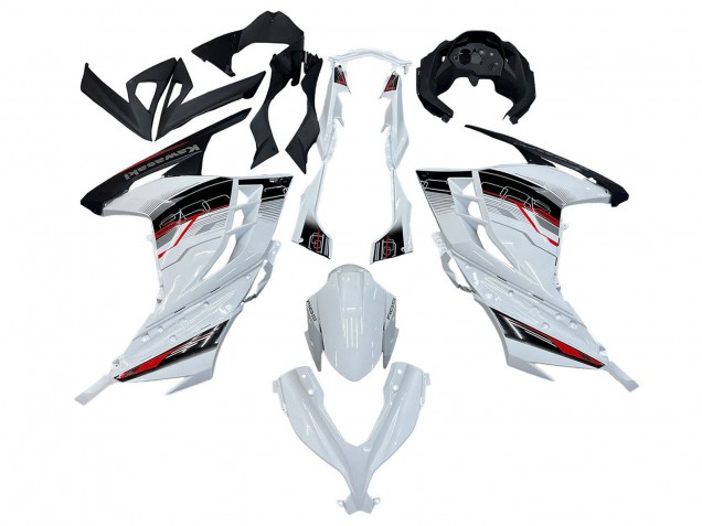 2013-2024 Kawasaki EX300 Motorcycle Fairings - White Red Black UK Manufacturers