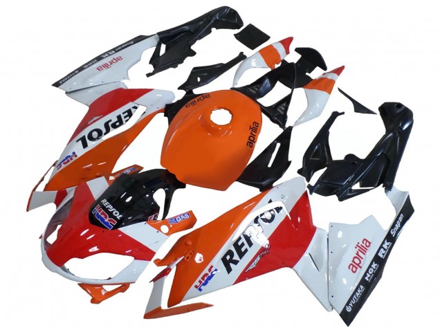 2006-2011 Aprilia RS125 Motorcycle Fairings - White Orange Red Repsol UK Manufacturers