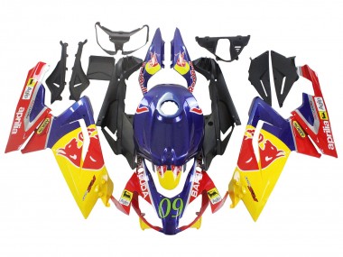 2006-2011 Aprilia RS125 Motorcycle Fairings - Yellow Dark Blue Red Bull UK Manufacturers