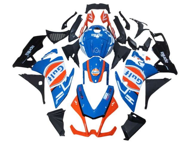 2012-2018 Aprilia RS4 50 125 Motorcycle Fairings - White Blue Orange Glossy Black Gulf UK Manufacturers