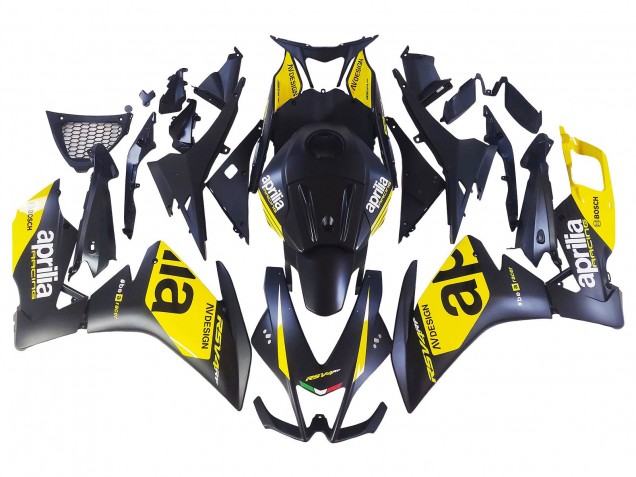 2012-2018 Aprilia RS4 50 125 Motorcycle Fairings - Yellow Matte Black UK Manufacturers