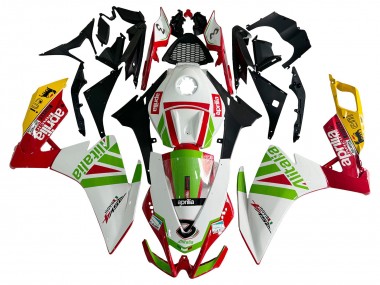2012-2018 Aprilia RS4 50 125 Motorcycle Fairing - White Red Green Yellow Alitalia UK Manufacturers