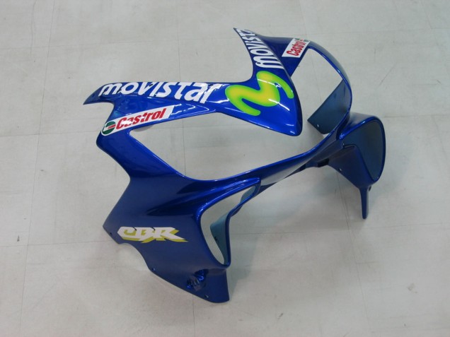 2004-2007 Honda CBR600 F4i Motorcycle Fairings - Blue Yellow Green MoviStar UK Manufacturers