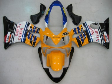 2004-2007 Honda CBR600 F4i Motorcycle Fairings - Yellow Blue White Black Nastro Azzurro UK Manufacturers