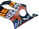 2004-2007 Honda CBR600 F4i Motorcycle Fairings - Matte Black Orange Rossi UK Manufacturers