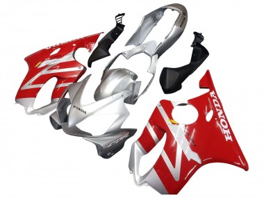 2004-2007 Honda CBR600 F4i Motorcycle Fairings - Silver Red UK Manufacturers